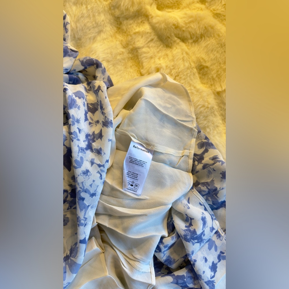 Reformation Camella Dress In Larkspur, worn once - Picture 12 of 16